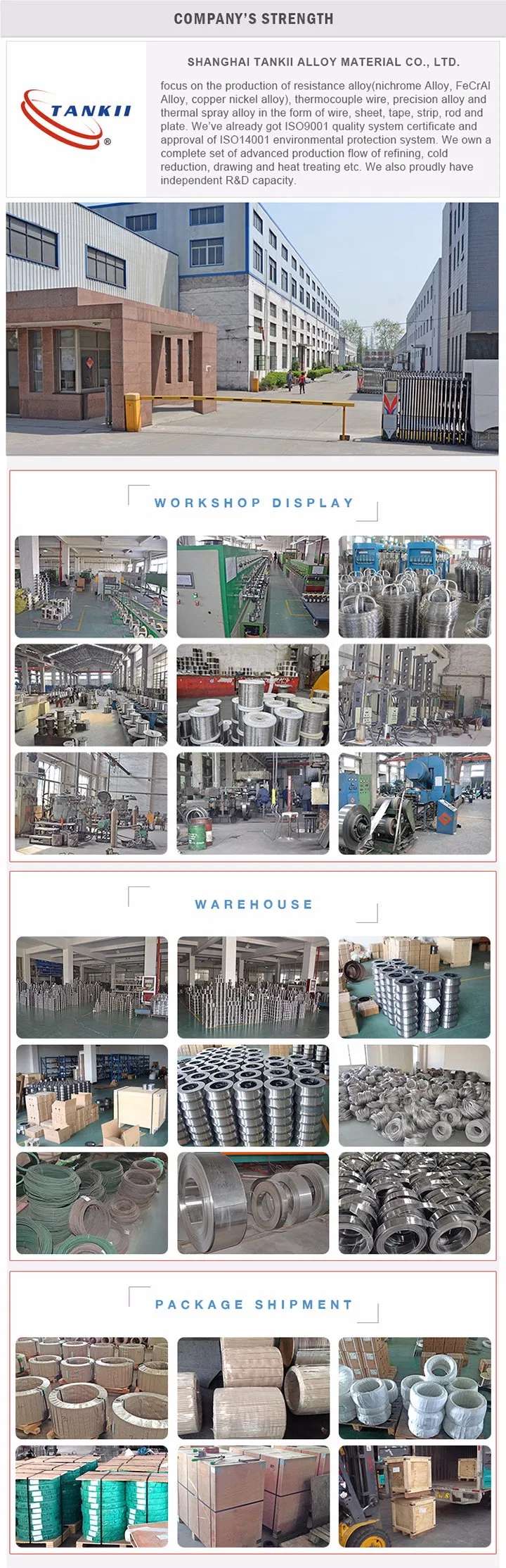 De precisión de aleación magnética blanda 1j50 alambre de permalloy Hy-Ra49 1