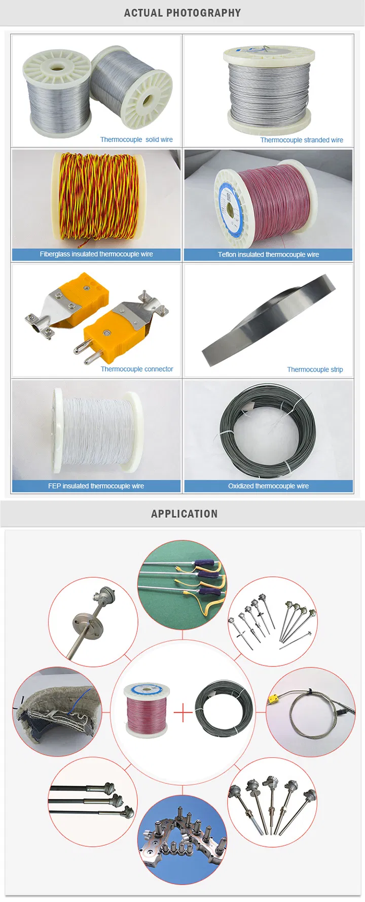 Tankii K Tipo de alambre desnudo Resistencia a la oxidación alta 10-38 Swg Extensión del termopare desnudo Kp Kn Jp Cable de elemento Alambre de cobre 1