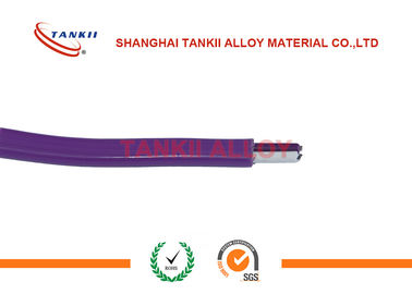 EX cable de termopar de la extensión del color púrpura y blanco con el aislamiento y el escudo del Teflon