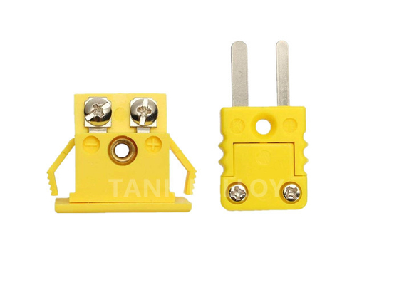 Tipo color amarillo de K del conector de termopar del soporte del panel 10A